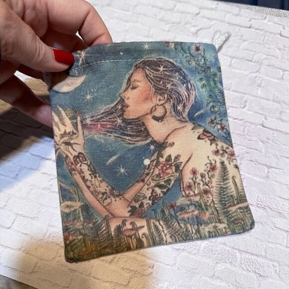 Tarot Oracle Cards Cloth Drawstring Storage Bag - Picture 2 of 4